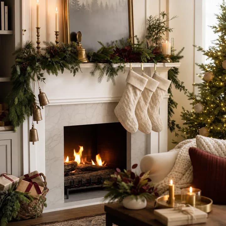 Warm editorial inspiration for christmas dining table decor
